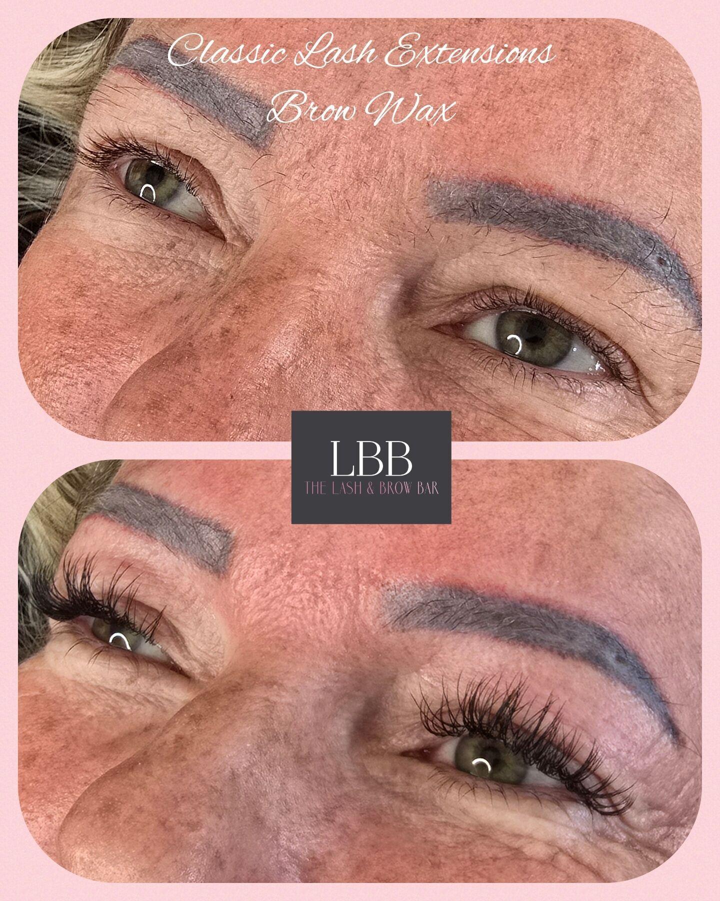 Lash extensions close-up